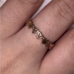 Heart Pandora rose gold ring